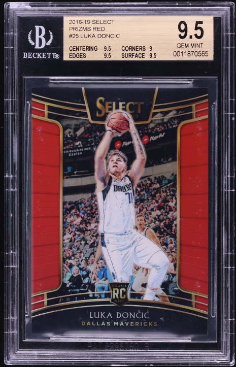 2018 Select Red Prizms Luka Doncic ROOKIE /199 #25 BGS 9.5 GEM MINT