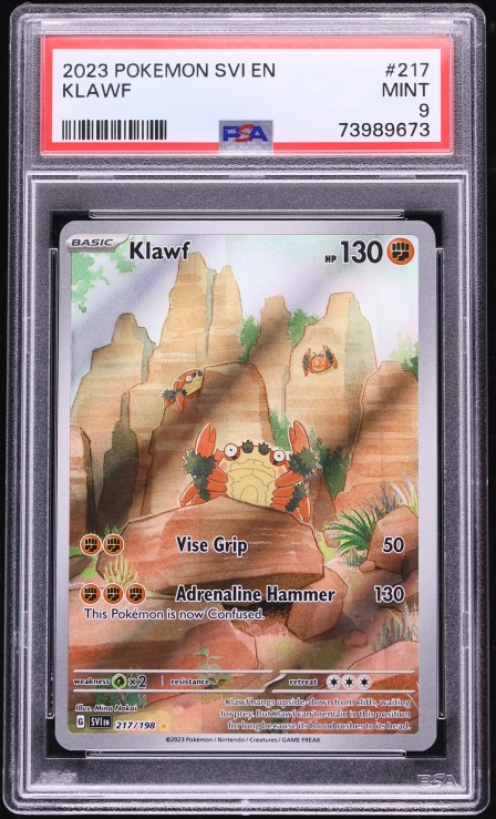 2023 Pokemon Scarlet & Violet IR Klawf #217 PSA 9 MINT