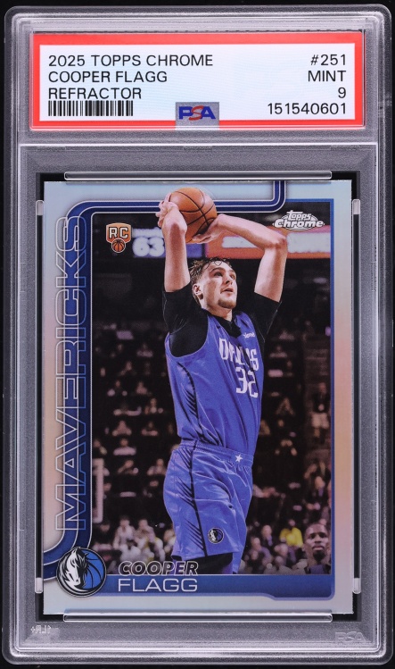 2025 Topps Chrome Refractor Cooper Flagg ROOKIE #251 PSA 9 MINT