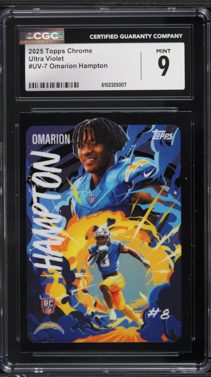 2025 Topps Chrome Ultra Violet Omarion Hampton ROOKIE #UV-7 CGC 9 MINT