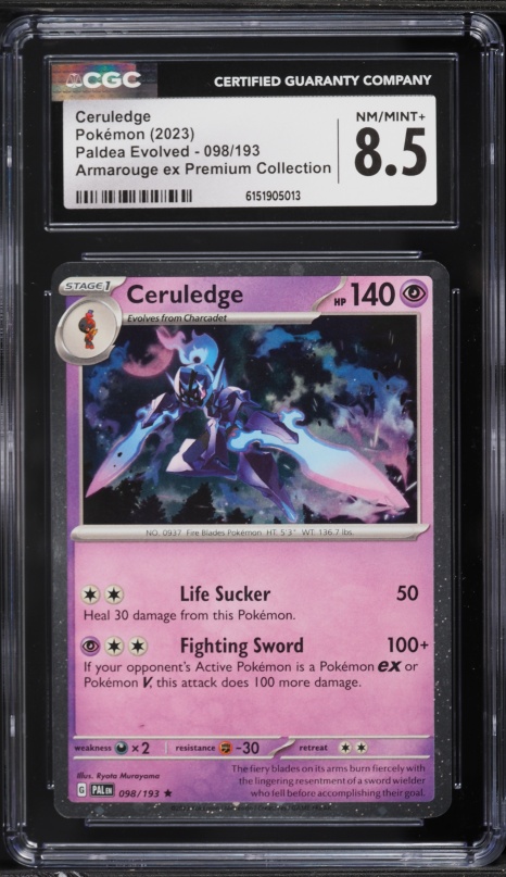 2024 Pokemon SV Paldean Fates Promo Cosmos Holo Ceruledge CGC 10 GEM MINT  on Fanatics Collect