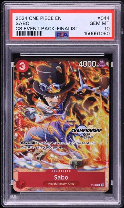 2024 One Piece Championship Event Pack Finalist Sabo #P-044 PSA 10