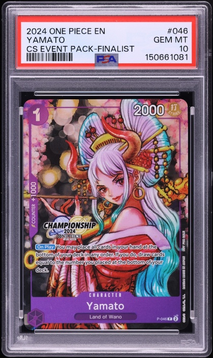 2024 One Piece Championship Event Pack Finalist Yamato #P-046 PSA