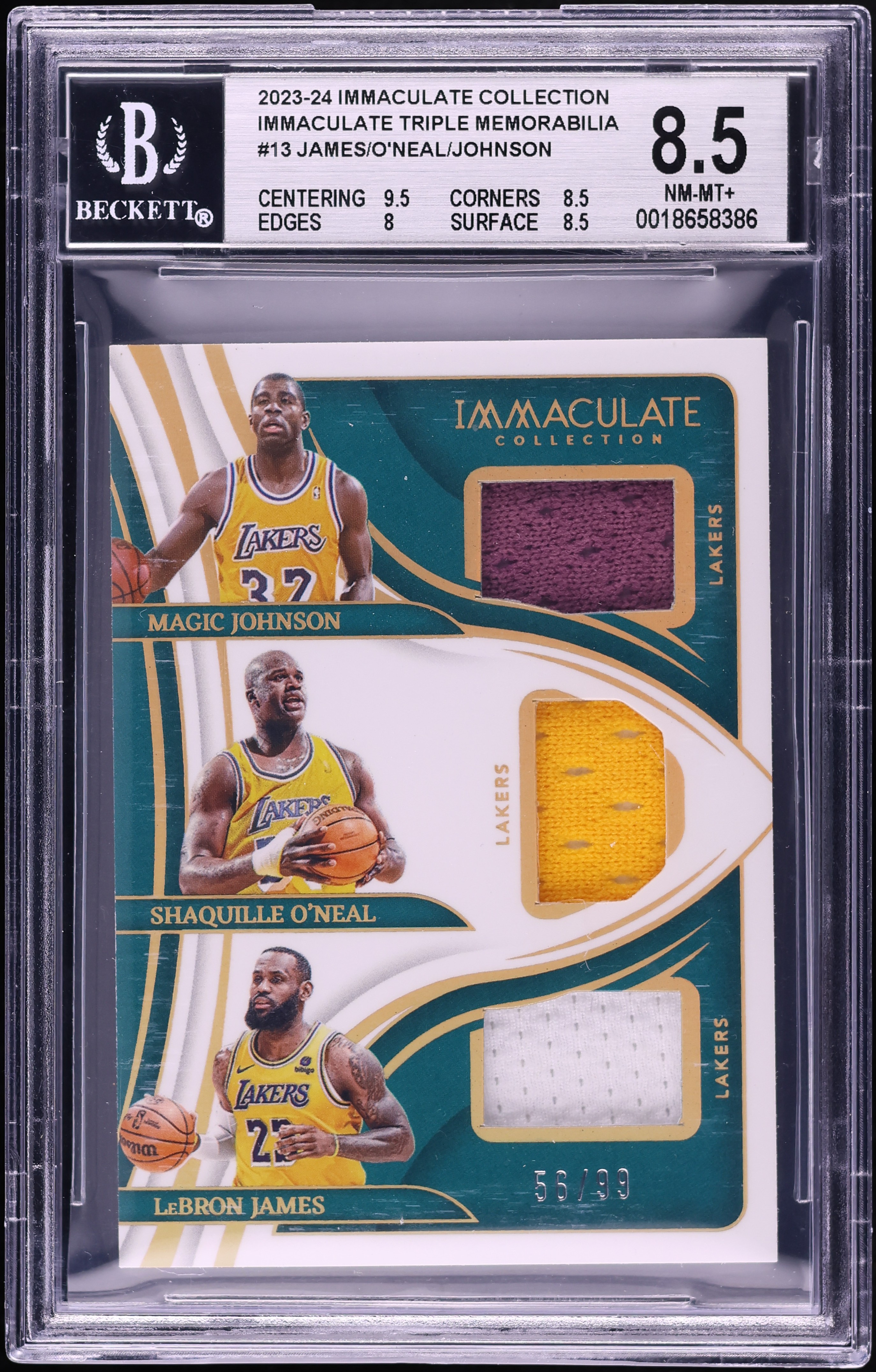 2023 Immaculate Triple LeBron James Shaquille O