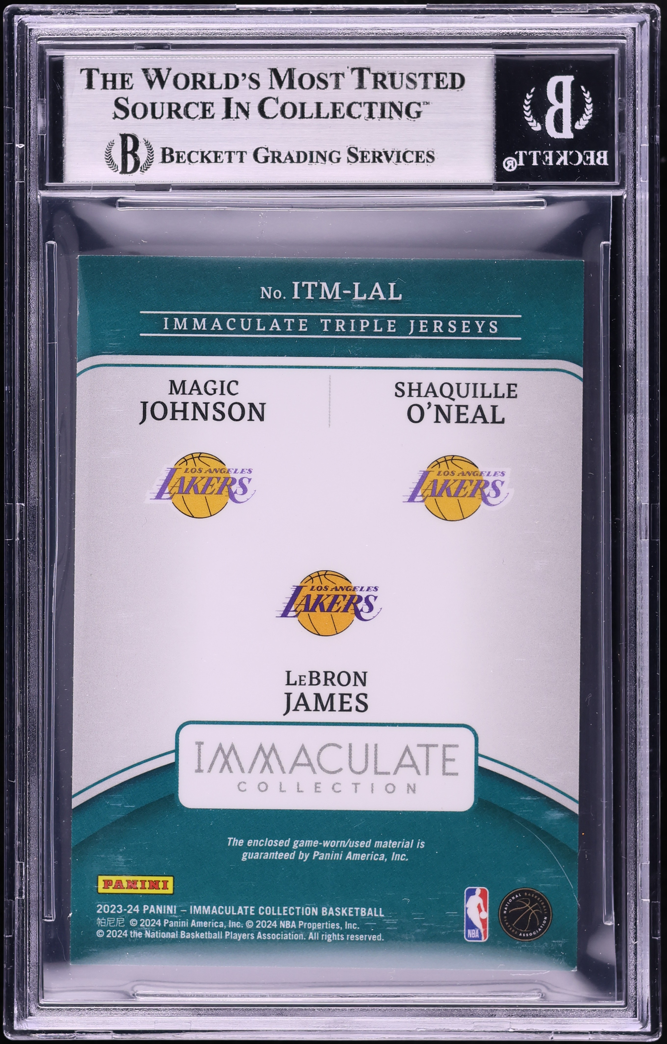2023 Immaculate Triple LeBron James Shaquille O