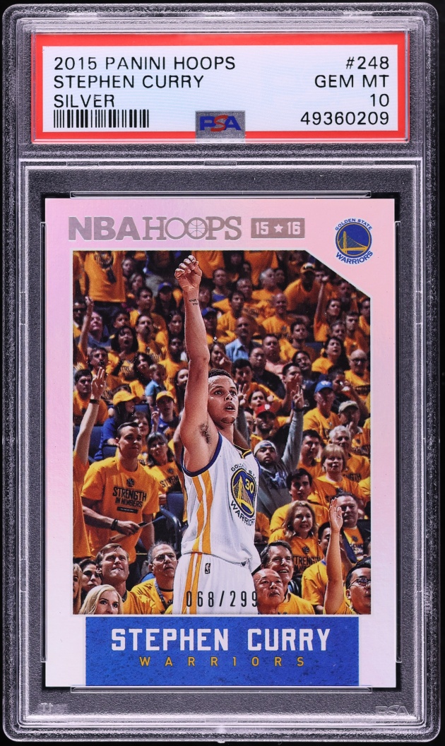 2015 Hoops Silver Stephen Curry /299 #248 PSA 10 GEM MINT