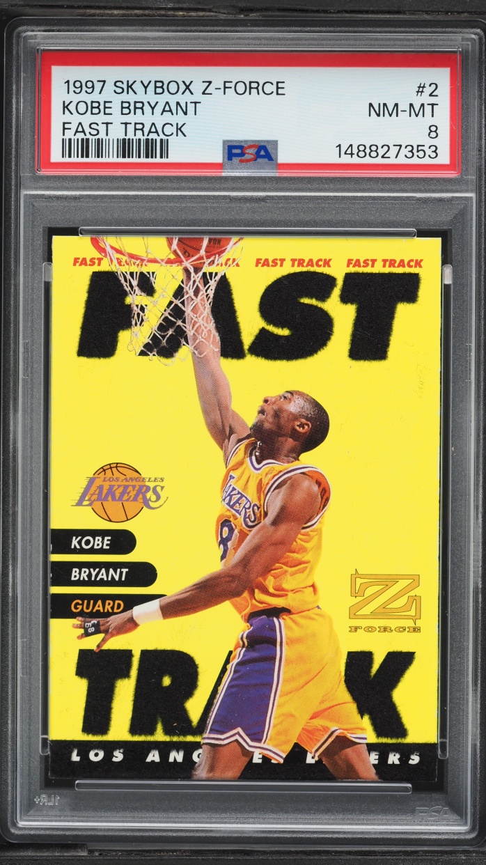 1997 Skybox Z-Force Fast Track Kobe Bryant #2 PSA 8 NM-MT