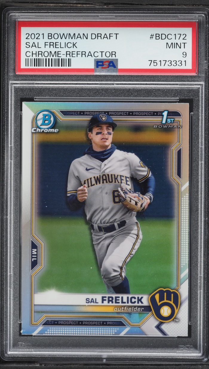 2021 Bowman Draft Chrome Refractor Sal Frelick PROSPECT #BDC172 PSA 9 MINT