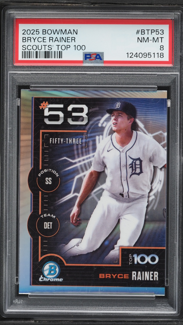2025 Bowman Scouts' Top 100 Bryce Rainer #BTP53 PSA 8 NM-MT