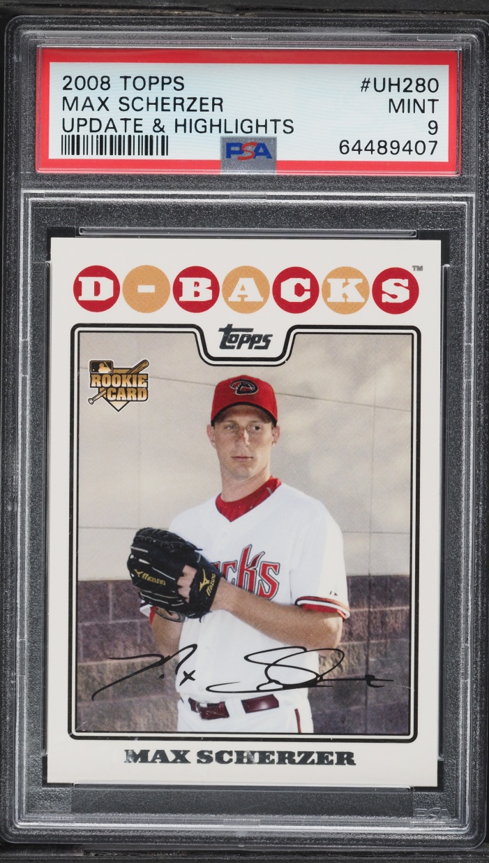 2008 Topps Update & Highlights Max Scherzer ROOKIE #UH280 PSA 9 MINT