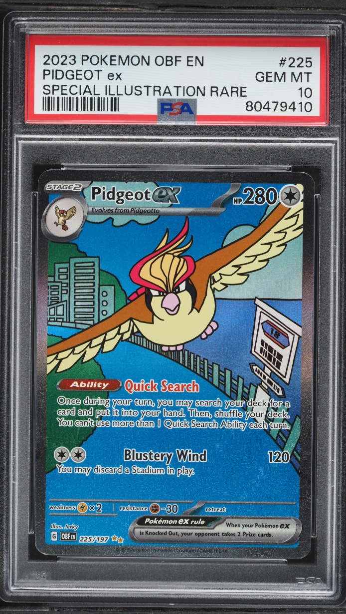 2023 Pokemon Scarlet & Violet Obsidian Flames SIR Pidgeot ex #225 PSA 10 GEM MINT
