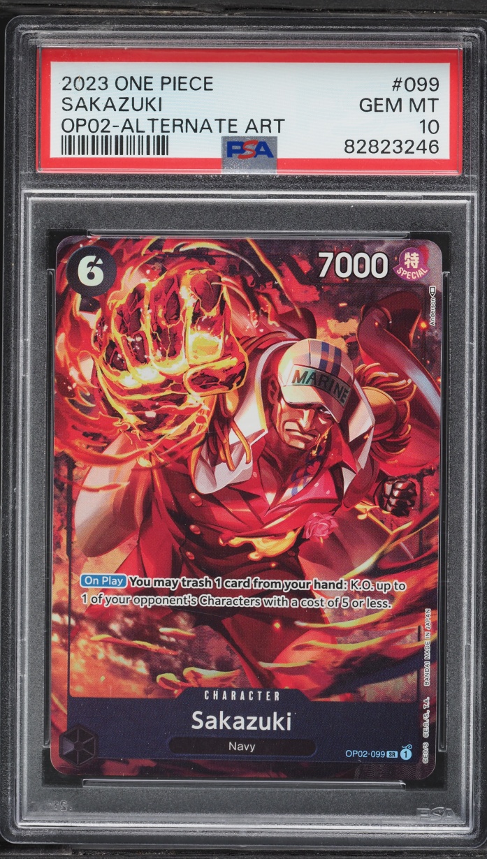 2023 One Piece Paramount War Alternate Art Sakazuki #099 PSA 10 GEM MINT