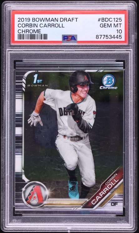 2019 Bowman Chrome Draft Corbin Carroll PROSPECT #BDC-125 PSA 10 GEM MINT
