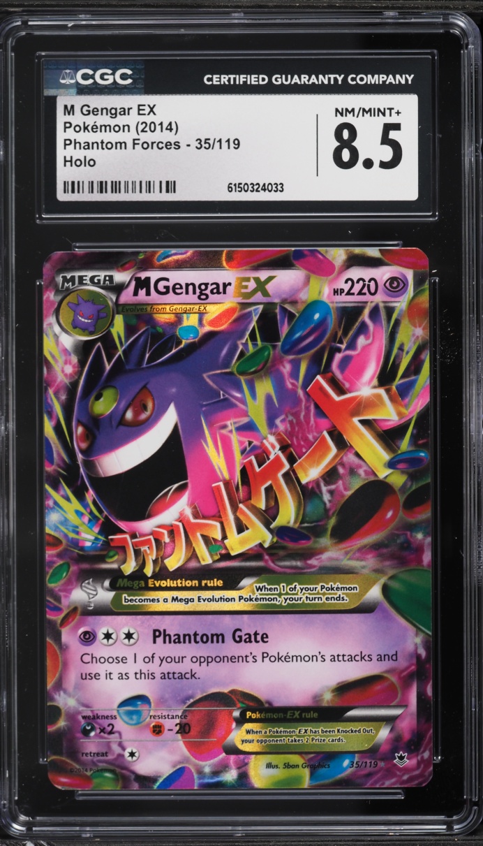 2014 Pokemon XY Phantom Forces Holo M Gengar EX #35 CGC 8.5 NM-MT+