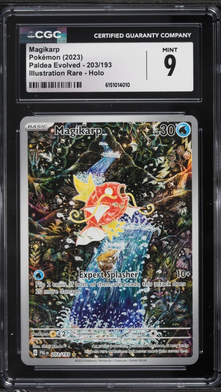 2023 Pokemon Scarlet & Violet Paldea Evolved IR Magikarp #203 CGC 9 MINT