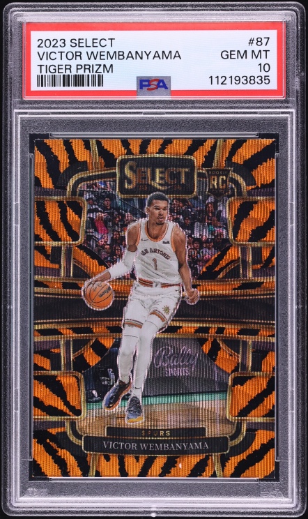 2023 Select Concourse Tiger Prizm Victor Wembanyama ROOKIE #87 PSA 10 GEM MINT