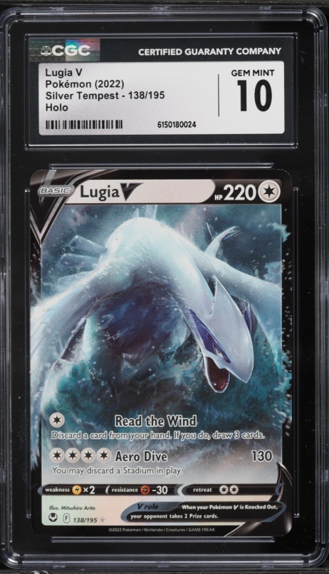 2022 Pokemon Sword & Shield Silver Tempest Lugia V #138 CGC 10 GEM MINT on Fanatics Collect 2022 Pokemon Sword & Shield Silver Tempest Lugia V #138 CGC 10 GEM MINT on Fanatics Collect