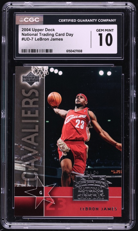 2004 Upper Deck National Trading Card Day LeBron James #UD-7 CGC 10 GEM MINT