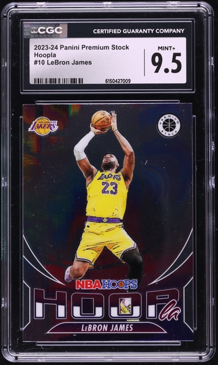 2023 Hoops Premium Stock Hoopla LeBron James #10 CGC 9.5 MINT+