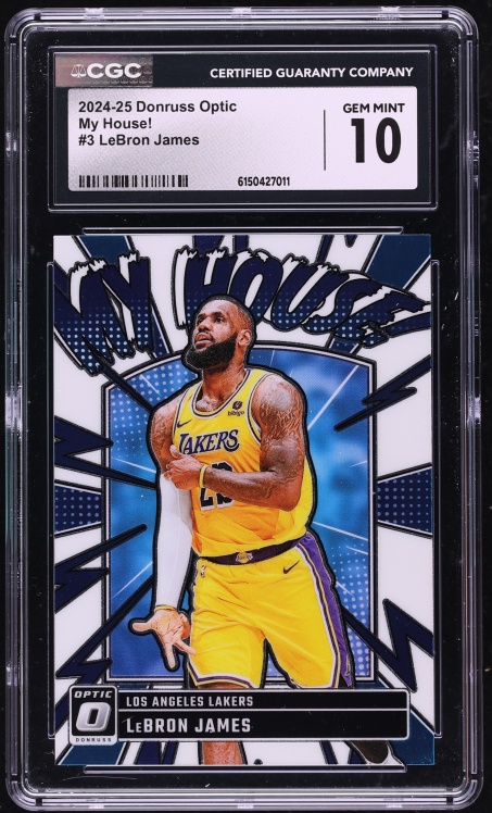 2024 Donruss Optic My House! LeBron James #3 CGC 10 GEM MINT