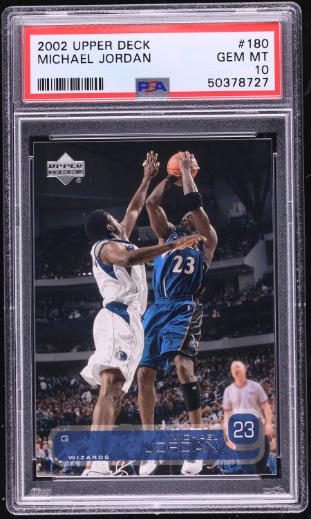 2002 Upper Deck Basketball Michael Jordan #180 PSA 10 GEM MINT