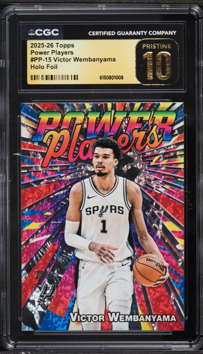 2025 Topps Power Players Holo Foil Victor Wembanyama #PP-15 CGC 10 PRISTINE
