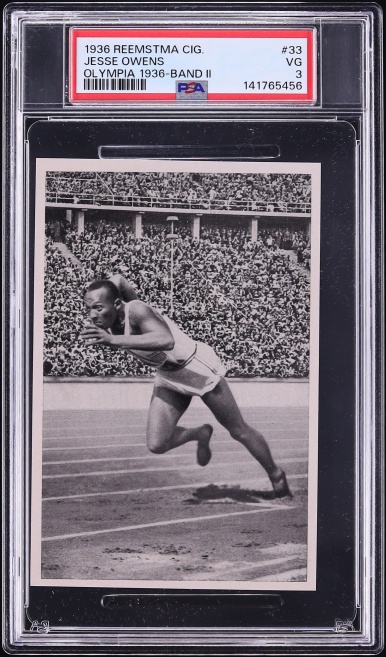 1936 Reemstma Olympia Band II Jesse Owens ROOKIE #33 PSA 3 VG