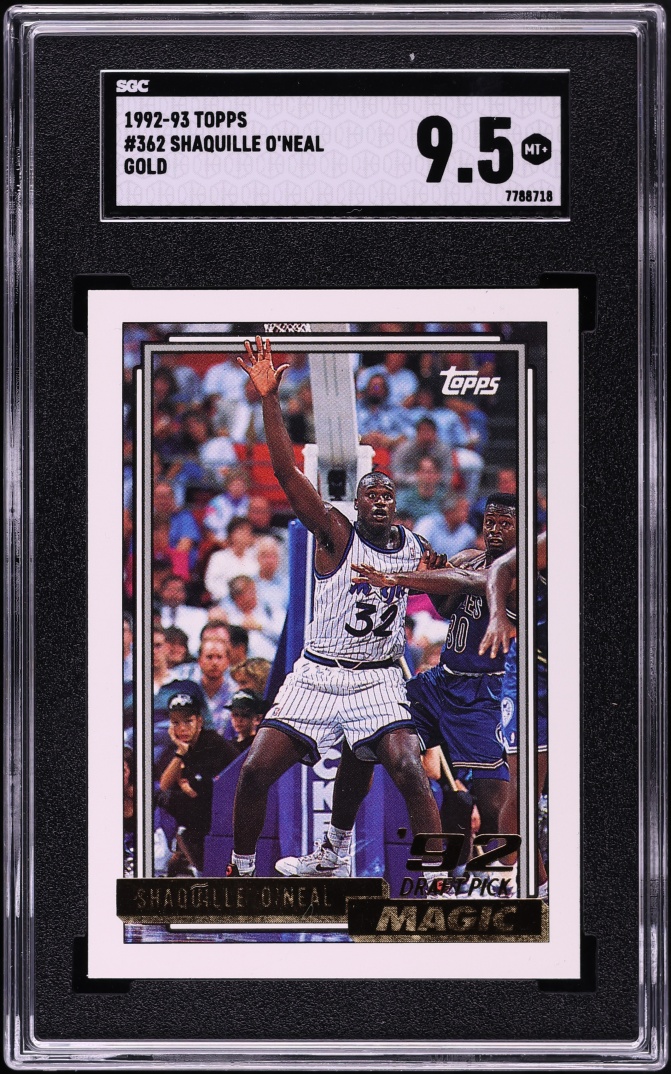 1992 Topps Gold Shaquille O'Neal ROOKIE #362 SGC 9.5 MINT+