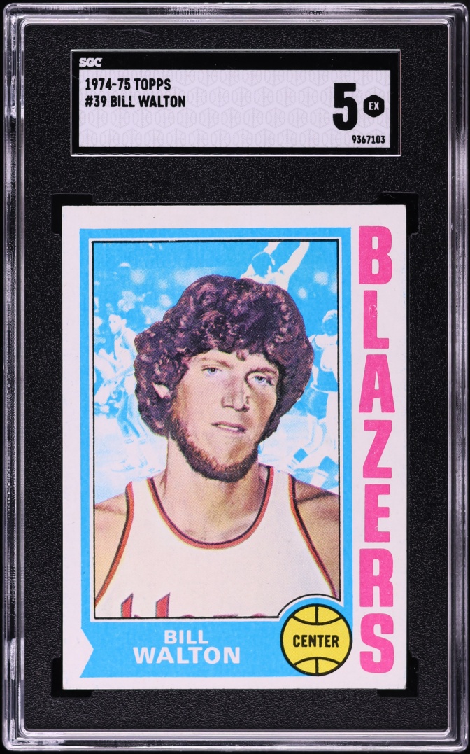 1974 Topps Basketball Bill Walton ROOKIE #39 SGC 5 EX