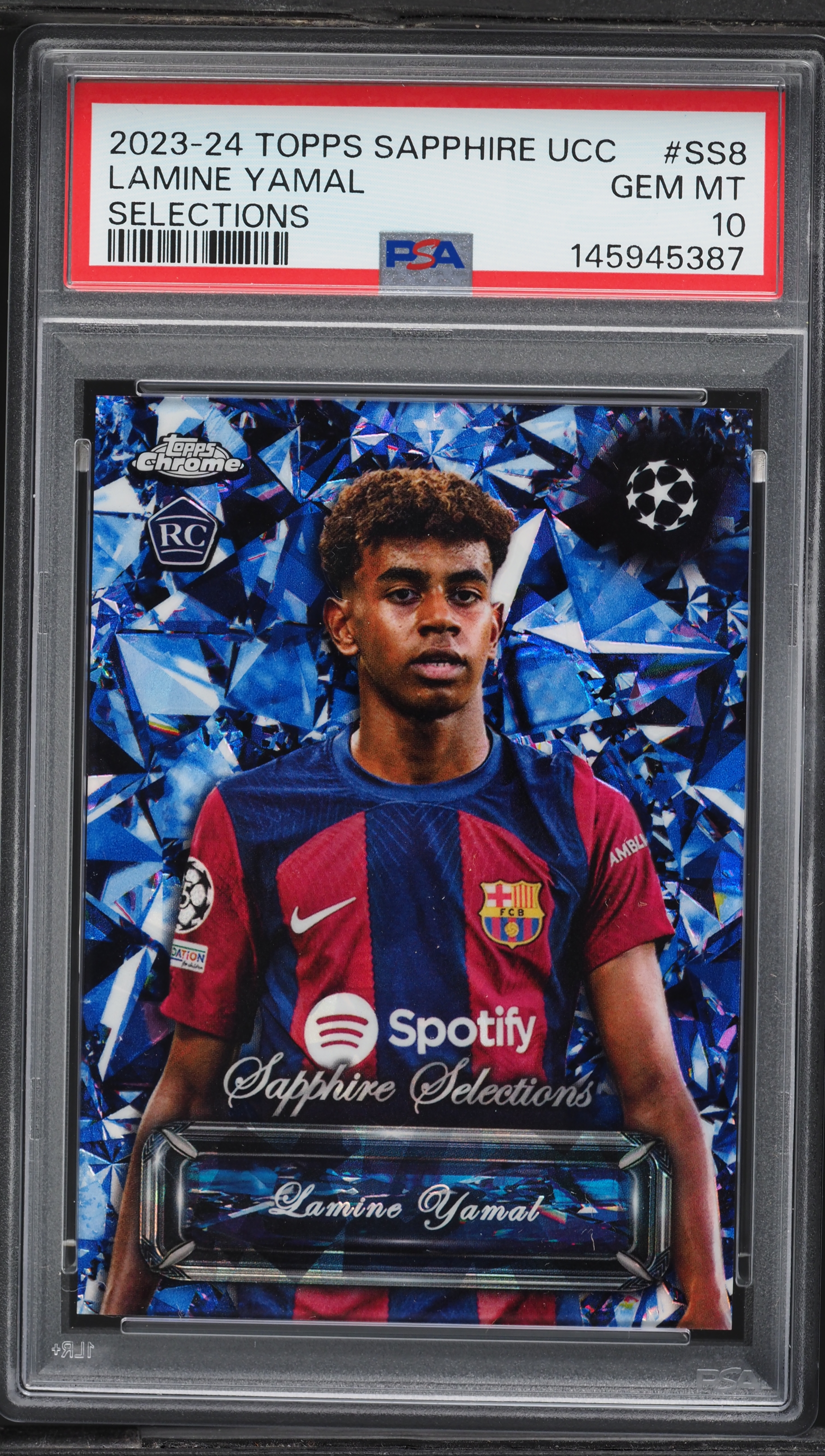 2023 Topps Chrome Sapphire Edition UEFA CC Selections Lamine Yamal