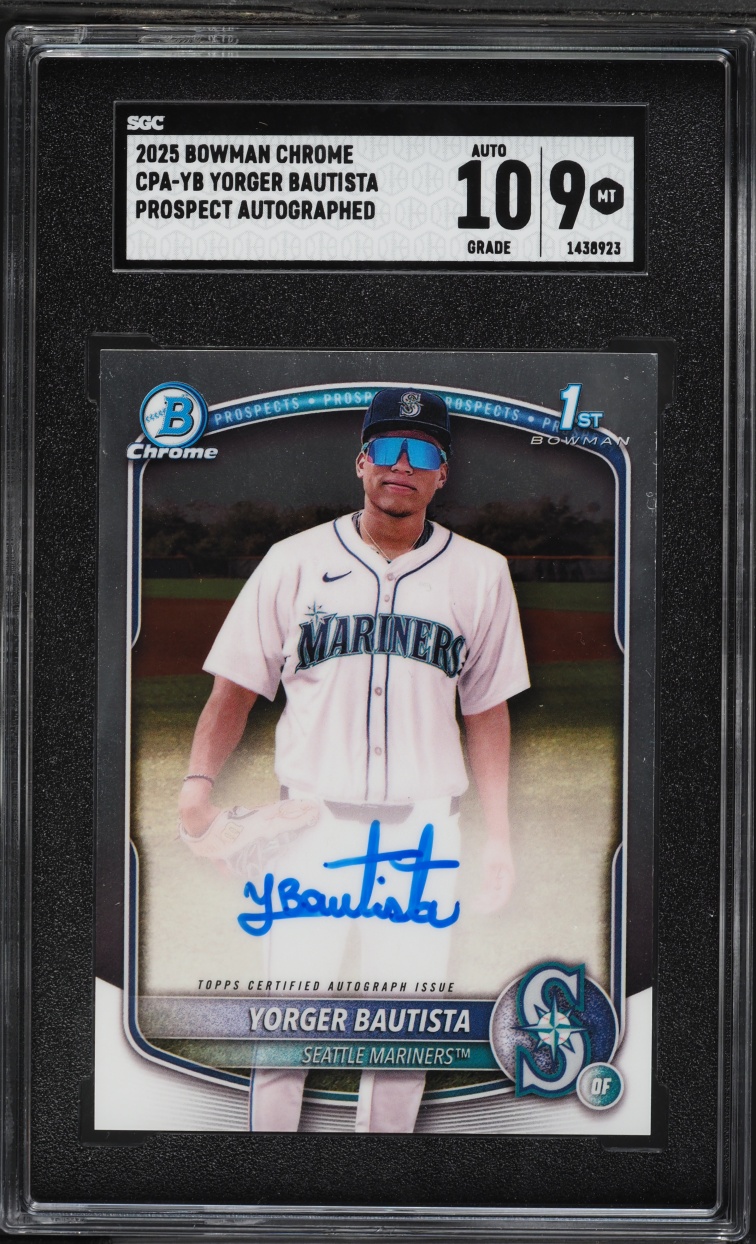 2025 Bowman Chrome Yorger Bautista PROSPECT AUTO #CPA-YB SGC 9 MINT
