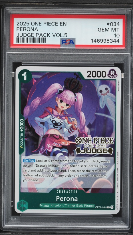 2025 ONE PIECE JP #034 ペローナ PSA 10 2025 One Piece Japanese Legacy Of the Master Alt Art Perona #034