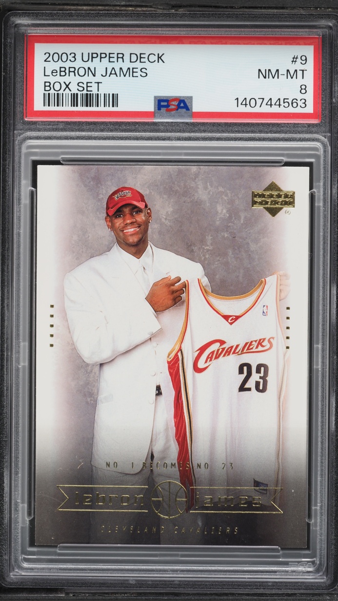 2003 Upper Deck Box Set LeBron James ROOKIE #9 PSA 8 NM-MT
