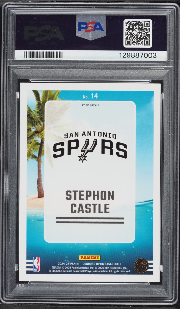 2024 Donruss Optic Splash! Purple Stephon Castle ROOKIE #14 PSA 10 GEM MINT