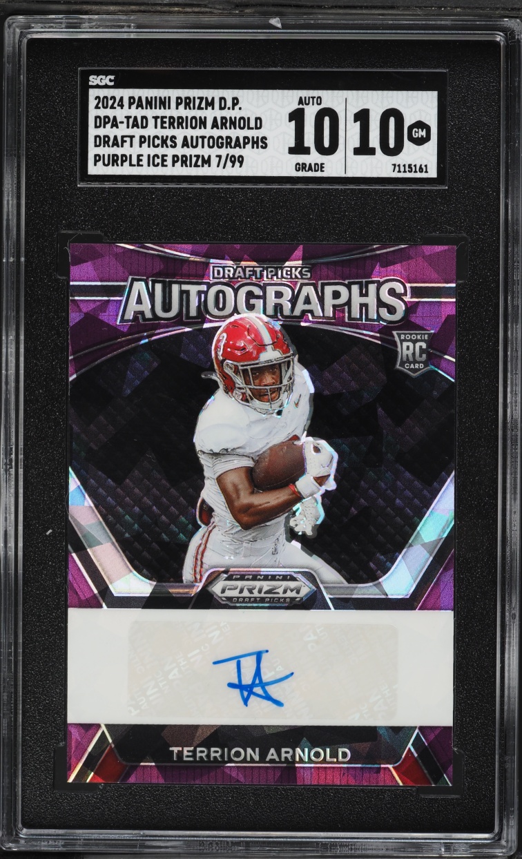 2024 Panini Prizm Draft Picks Purple Ice Terrion Arnold ROOKIE AUTO /99 #DPA-TAD SGC 10 GEM
