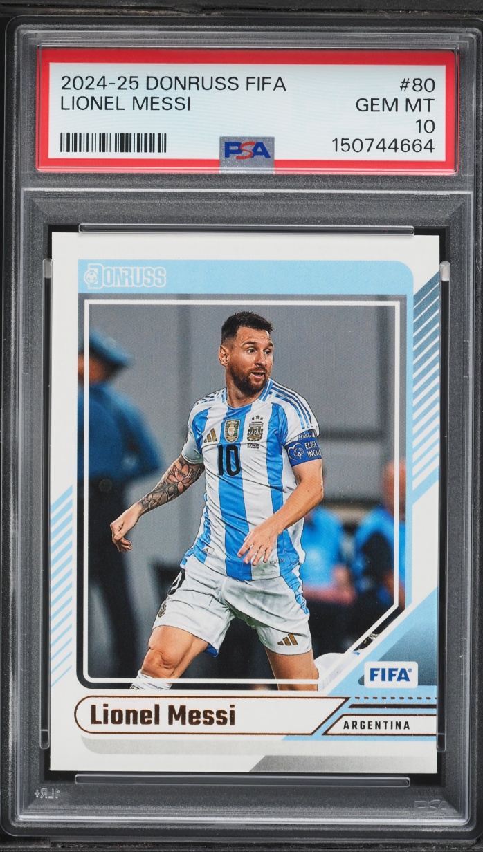 2024 Donruss FIFA Lionel Messi #80 PSA 10 GEM MINT