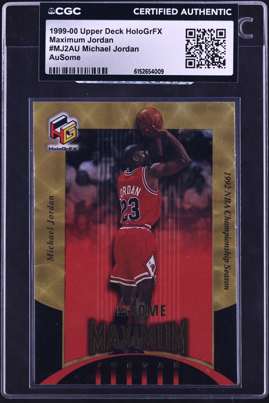 1999 Upper Deck HoloGrFX Maximum AuSome Michael Jordan #MJ2AU CGC AUTH
