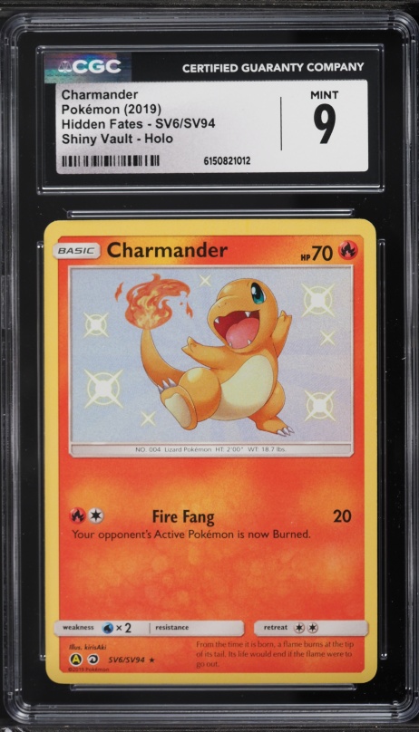 golden charmander pokemon card 2019 Holo SV6/SV94 Hidden Fates Shiny Pokemon | Toys | Charmander