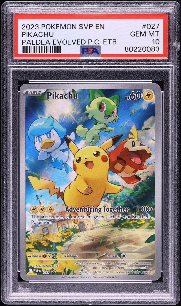 2023 Pokemon Scarlet & Violet Promo Paldea Evolved ETB Full Art Pikachu #27 PSA 10 GEM MINT