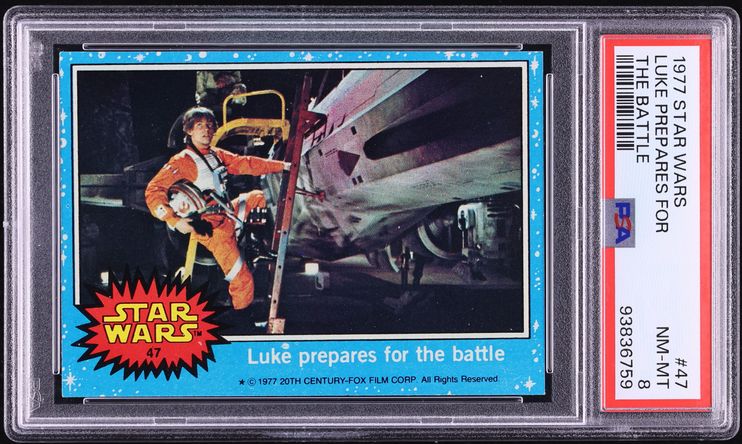1977 Topps Star Wars Luke Prepares For The Battle #47 PSA 8 NM-MT