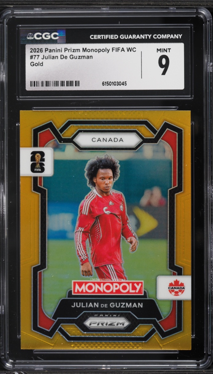 2026 Panini Prizm Monopoly FIFA World Cup Gold Julian De Guzman /49 #77 CGC 9 MINT