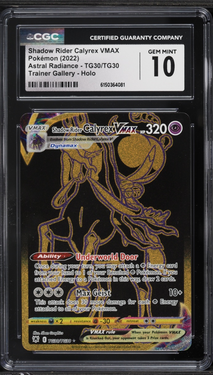 2022 Pokemon Sword & Shield Astral Radiance CHR Shadow Rider Calyrex VMAX #TG30 CGC 10 GEM MINT