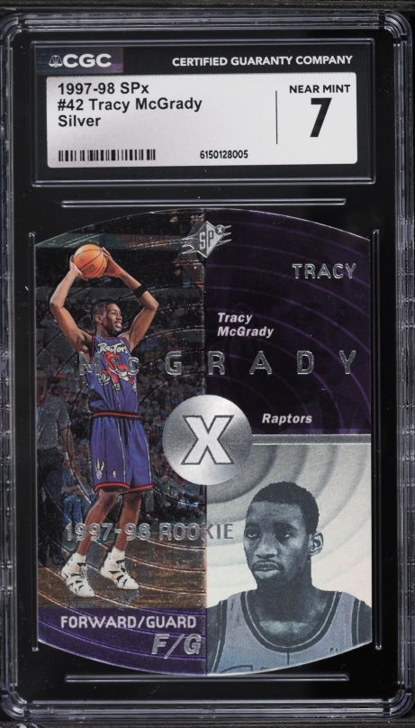 1997 Finest Embossed Refractor Tracy Mcgrady ROOKIE /263 #294 PSA