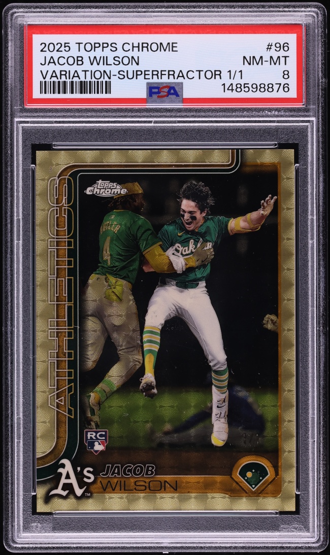 2025 Topps Chrome Superfractor Jacob Wilson ROOKIE 1/1 #96 PSA 8 NM-MT