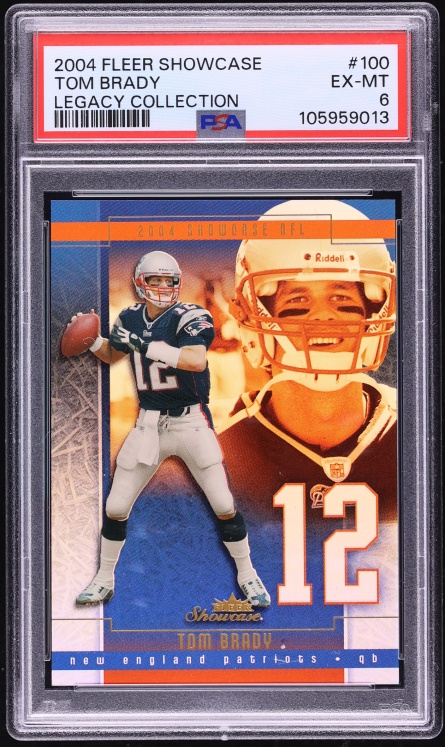 2004 Fleer Showcase Legacy Collection Tom Brady /125 #100 PSA 6 EXMT