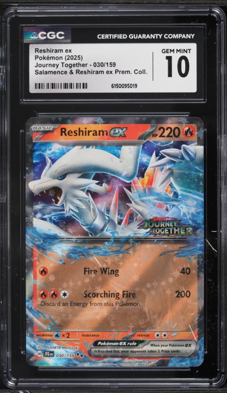 2025 Pokemon SV Journey Together Salamence Premium Collection Reshiram EX #30 CGC 10 GEM MINT