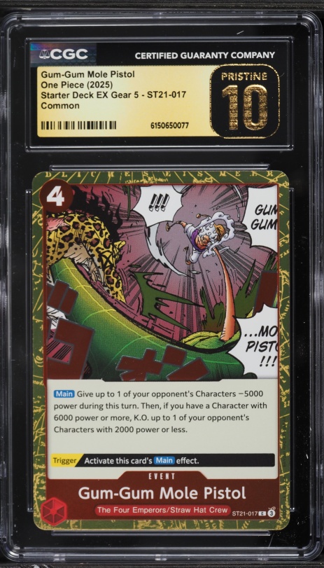 One Piece Starter Deck EX Gear 5 ST21 Jinbe 005 Borderless CGC 10