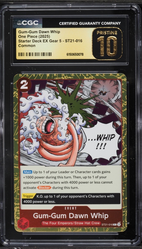 One Piece Starter Deck EX Gear 5 ST21 Jinbe 005 Borderless CGC 10