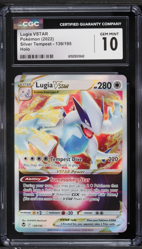 2022 Pokemon Sword & Shield Silver Tempest Holo Lugia VSTAR #139 CGC 10 GEM MINT