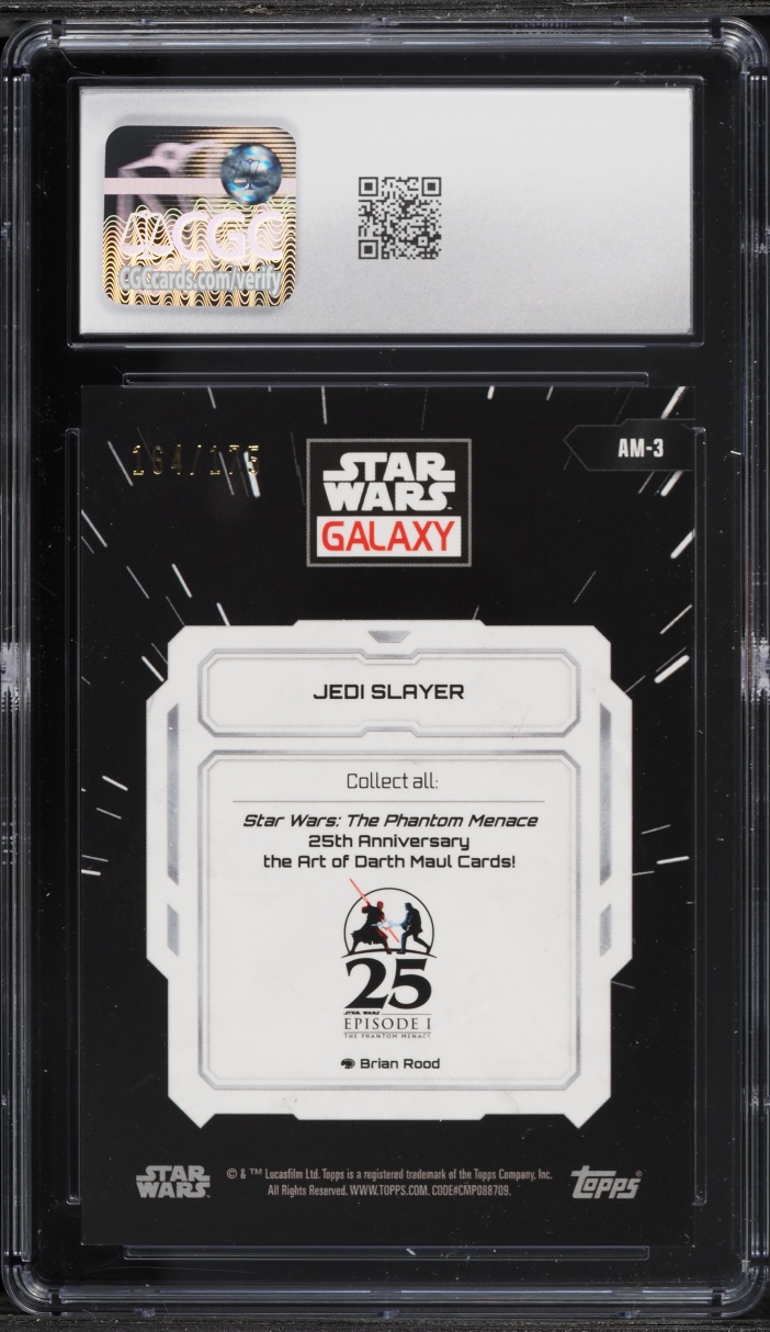 2024 Topps Star Wars Chrome Galaxy Art Of Maul Aqua Lava Refractor Jedi Slayer /175 #AM3 CGC 10